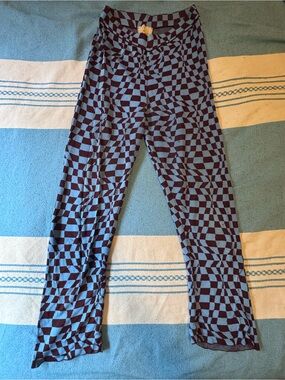 Paloma Wool Stretch Pants - Blue and Black